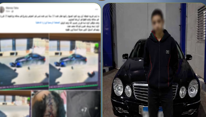 كشف ملابسات فيديو حادث اصطدام دراجة كهربائية بسيارة بالدقهلية